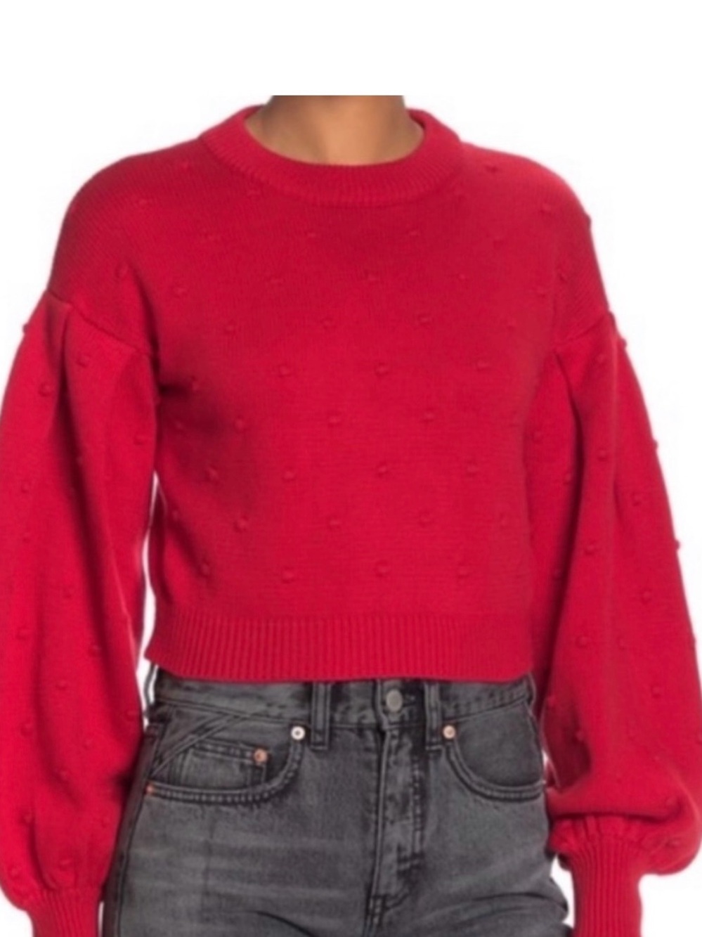 C/Meo Collective Can’t Stop Knit Top Cherry Red Size S NWT